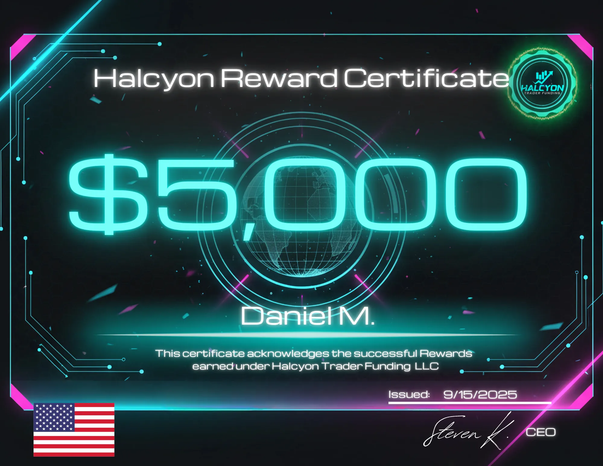 Reward Certificate 3