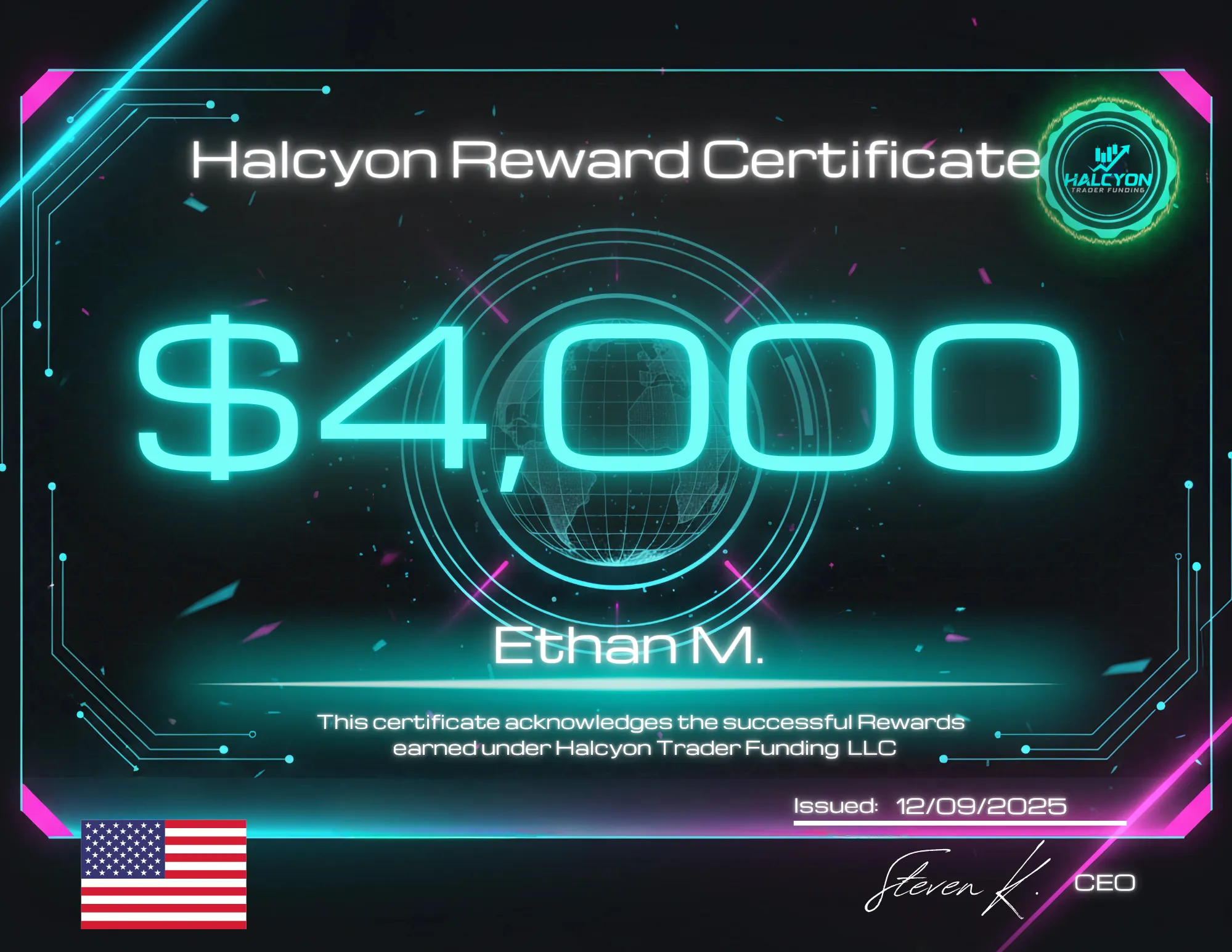 Reward Certificate 7